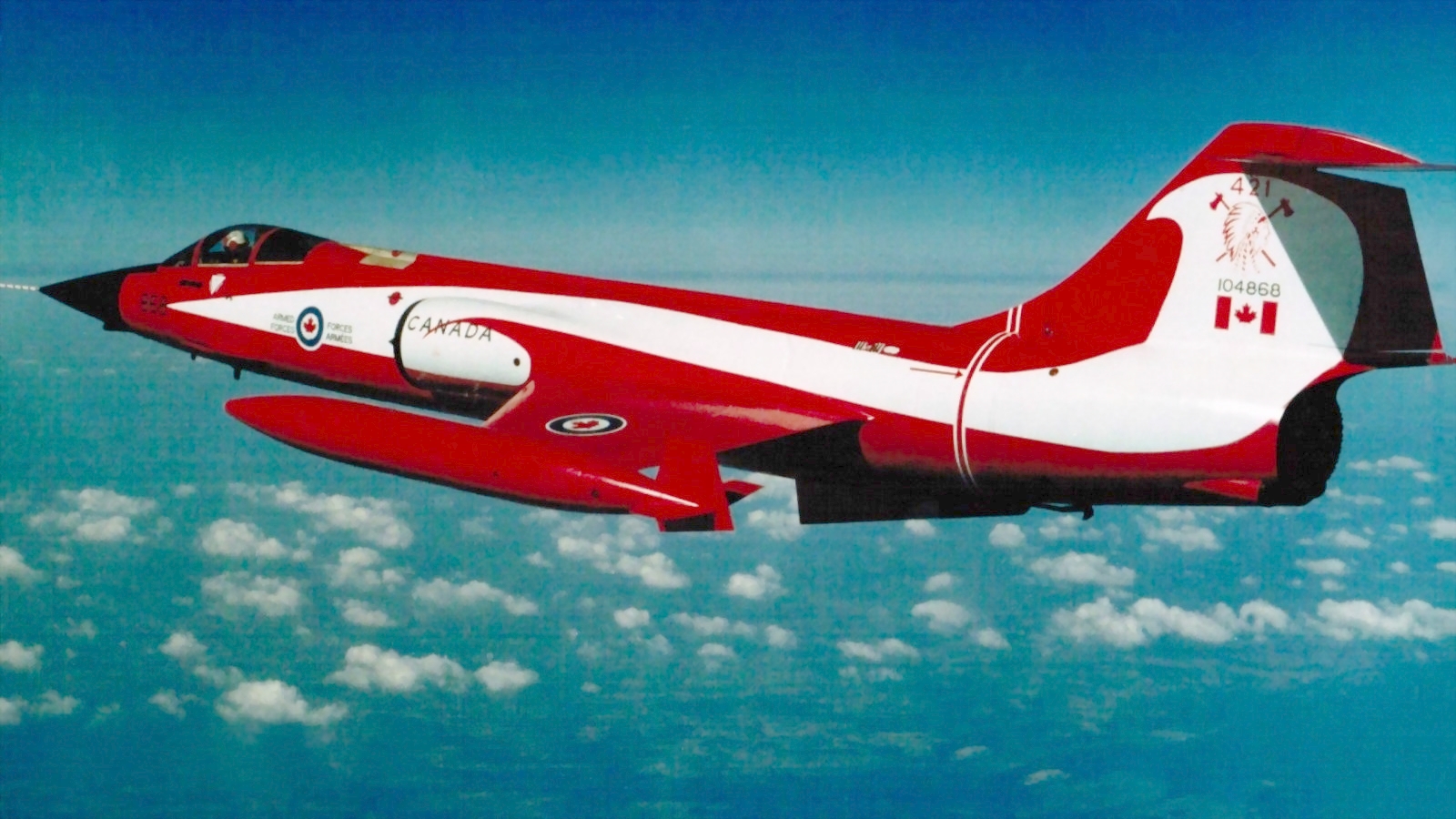 Canadian Armed Forces CF-104 „Coke Can” in skies over  West Germany
